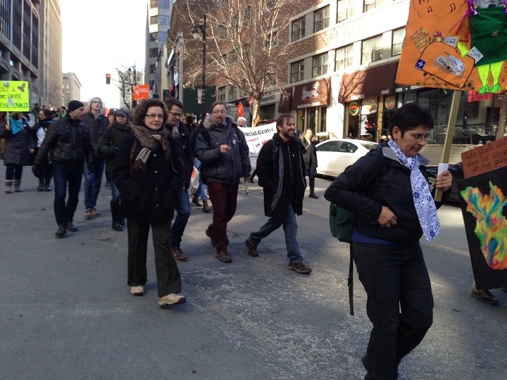 Thousands of students protested government austerity in Montreal on April 3, 2014.