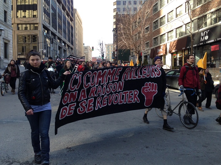 Thousands of students protested government austerity in Montreal on April 3, 2014.