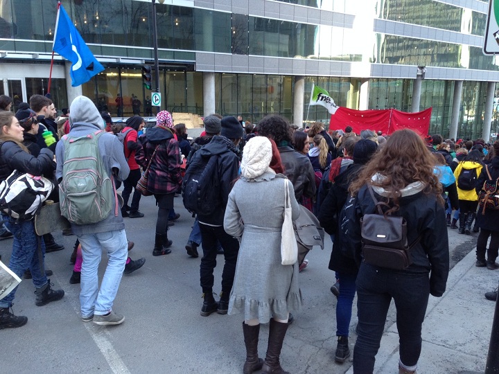 Thousands of students protested government austerity in Montreal on April 3, 2014.