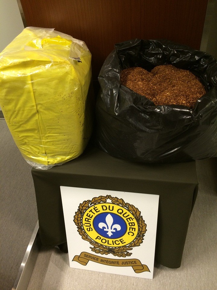 A glimpse of some of the illegal tobacco seized by Quebec police in raids on April 30, 2014.