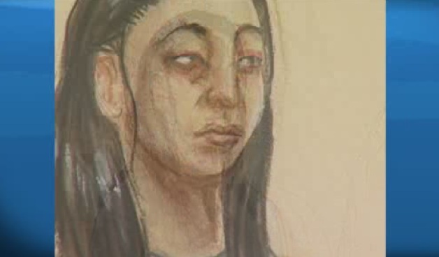 Sketch of Sarah Leung in court.
