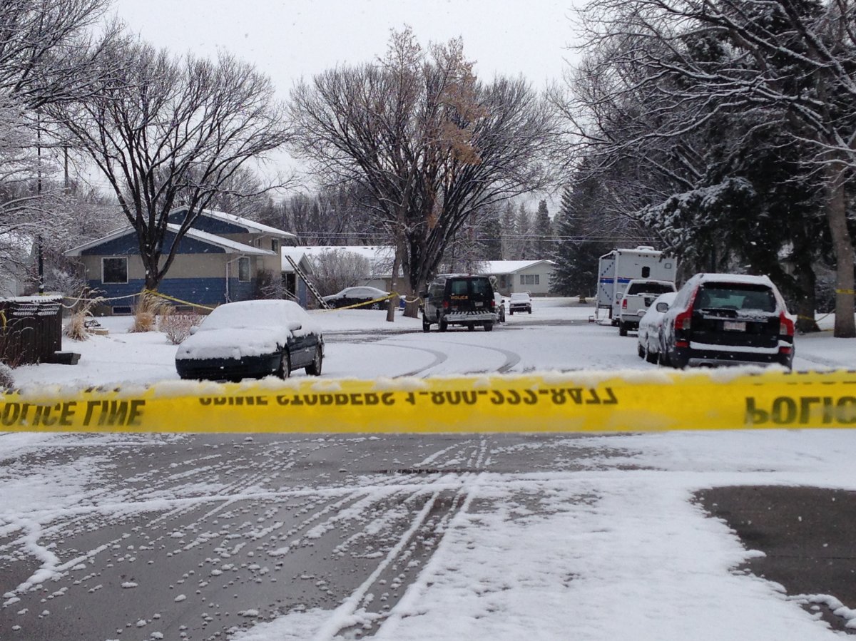 The scene the day after a mass stabbing at a home in the Calgary neighbourhood of Brentwood. April 15, 2014.