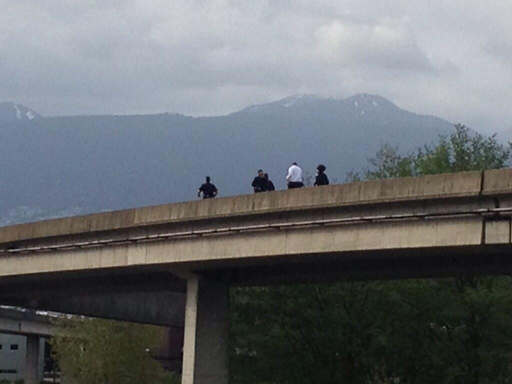 SkyTrain users on the Expo and Millenium lines were facing heavy delays on Monday afternoon after a man decided to run along the tracks.