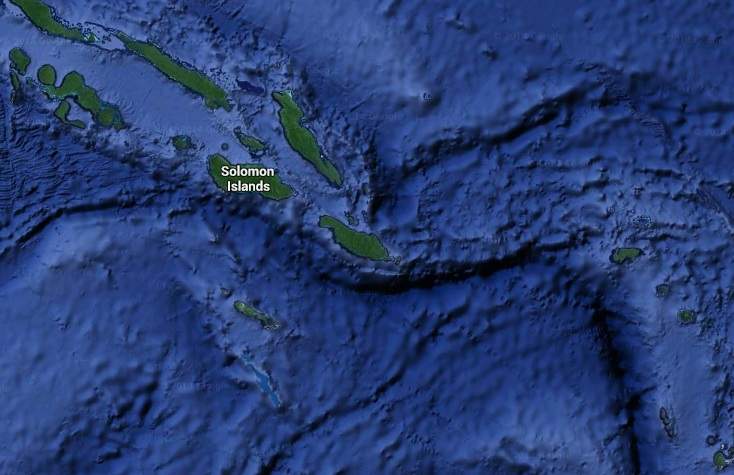Another earthquake off the coast of the Solomon Islands.