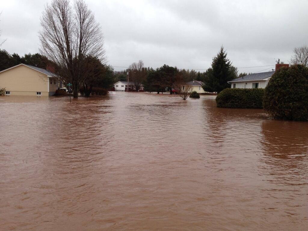 The village of Sussex Corner, N.B. has declared a state of emergency amid reports that 70 per cent of the area is underwater.