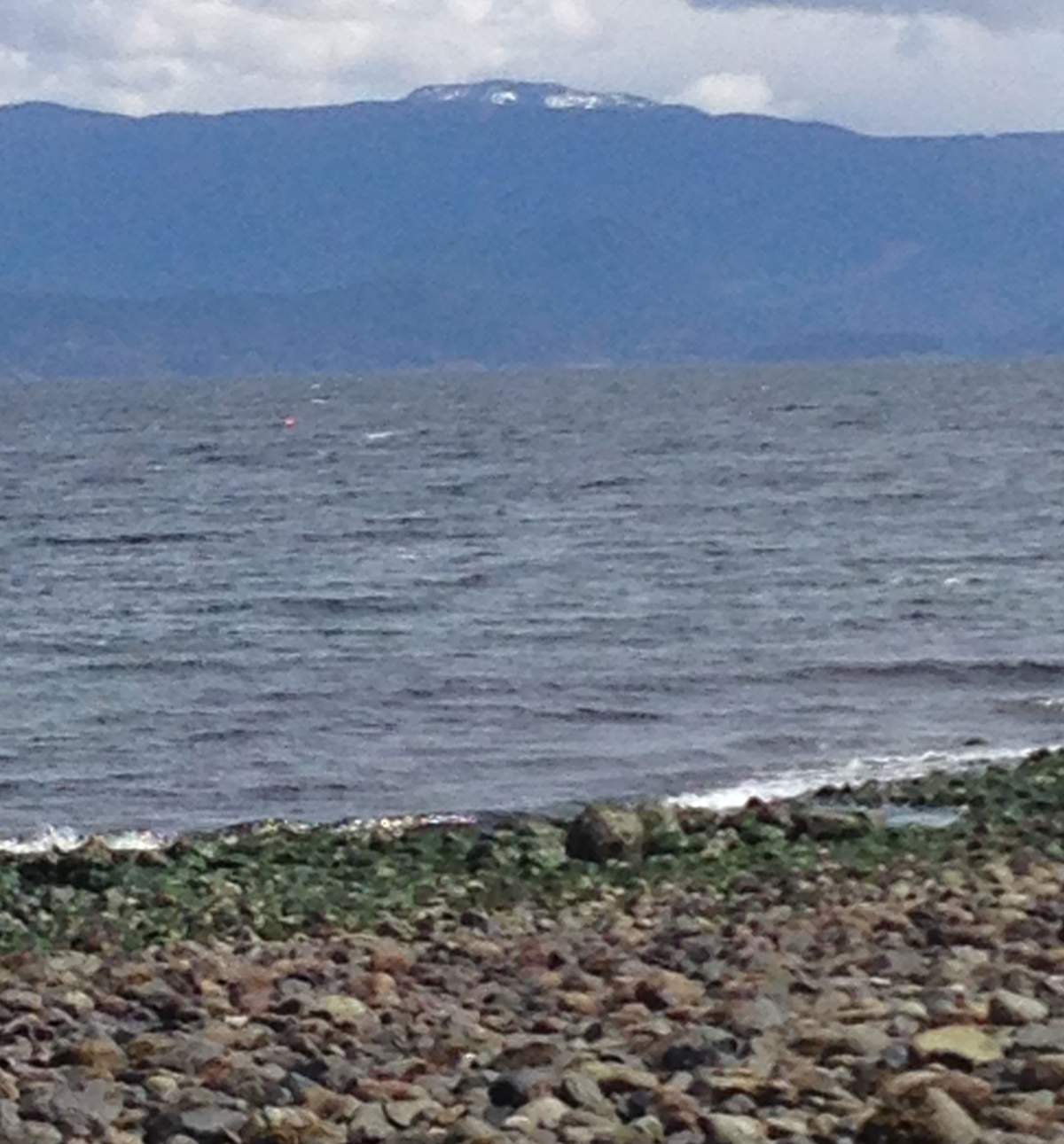 View from Texada Island, looking toward the Sunshine Coast and Sechelt