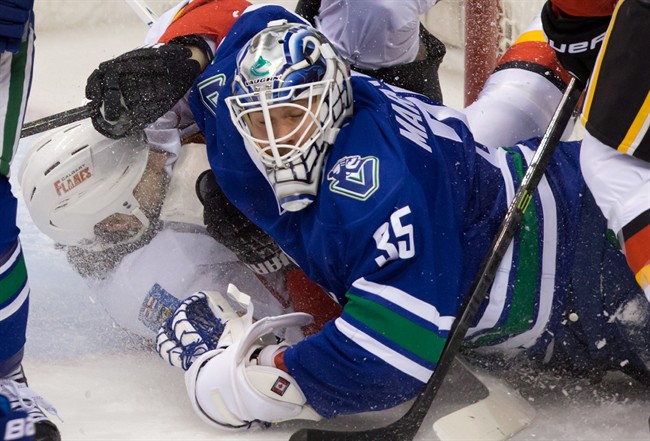 The Vancouver Canucks have re-signed goaltender Jacob Markstrom to a two-year deal.