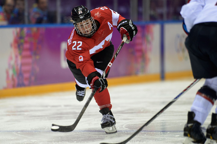 Veteran forward Hayley Wickenheiser played with broken foot in Sochi, Russia.