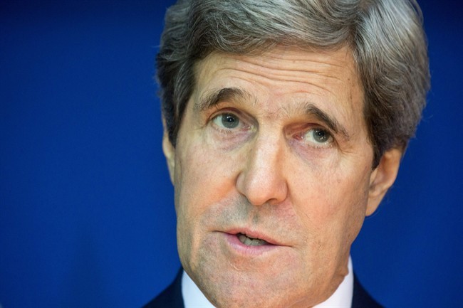 Secretary of State John Kerry speaks at the Ministry of Foreign Affairs in Rabat, Morocco.