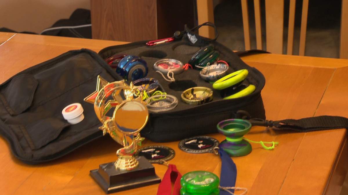 Steeves has about $800 worth of yo-yos.