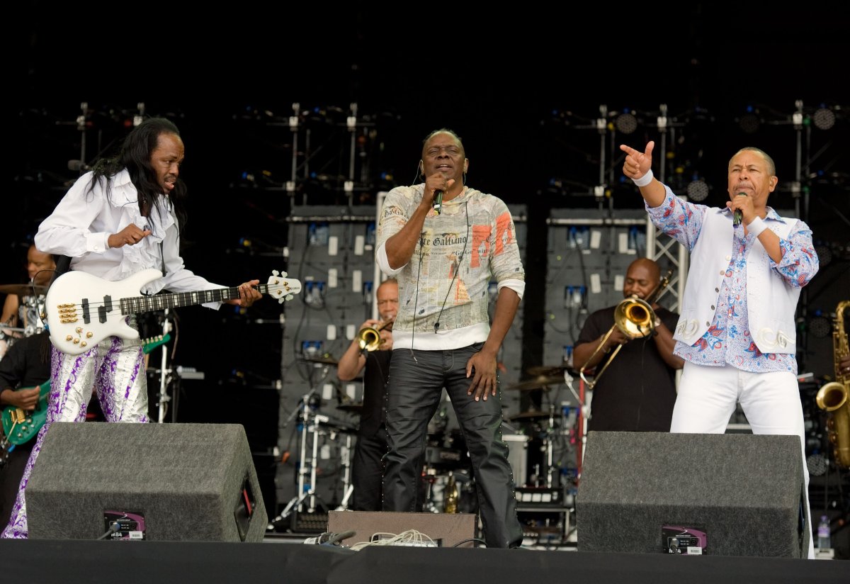 Earth, Wind and Fire
perform at the T In The Park Festival in Scotland on 14 Jul 2013.