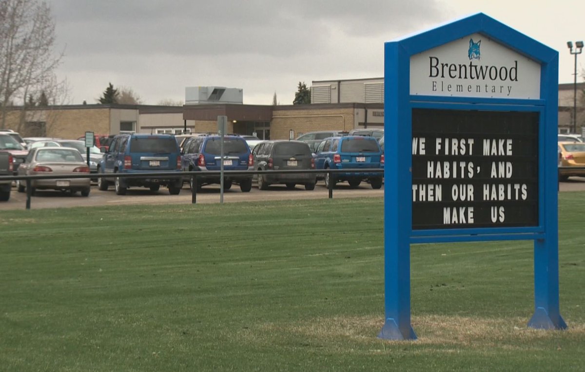 Brentwood Elementary School in Sherwood Park was locked down on Friday, after a man was spotted allegedly performing an indecent act. May 6, 2014.