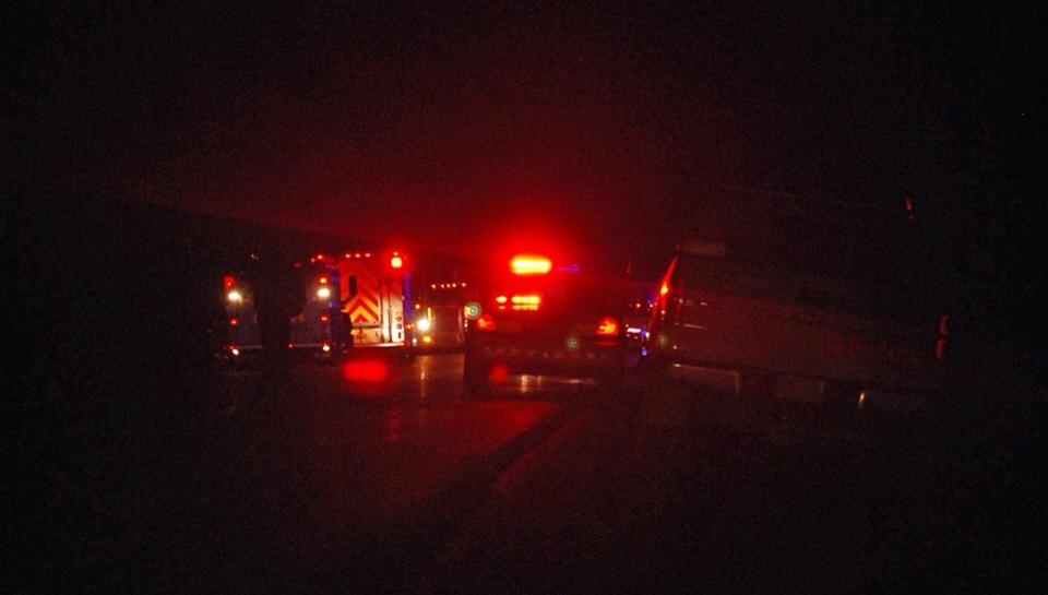 Man dies after crash knocks down power lines, ignites large fire - image