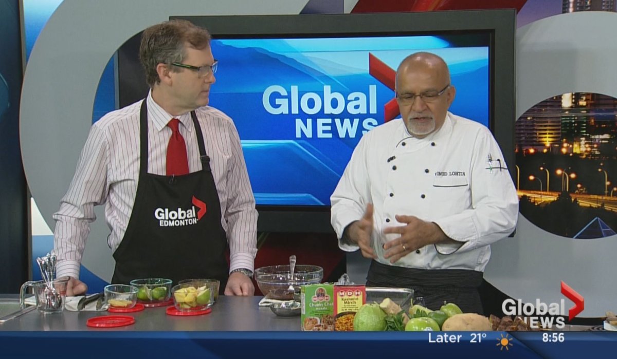 Personal Chef and Culinary Teacher Vinod Lohtia in the Global Edmonton studio. May 24, 2014.
