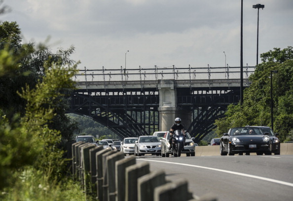 Toronto's Prince Edward Viaduct, looking north on the DVP, Saturday JUNE 29, 2013. 