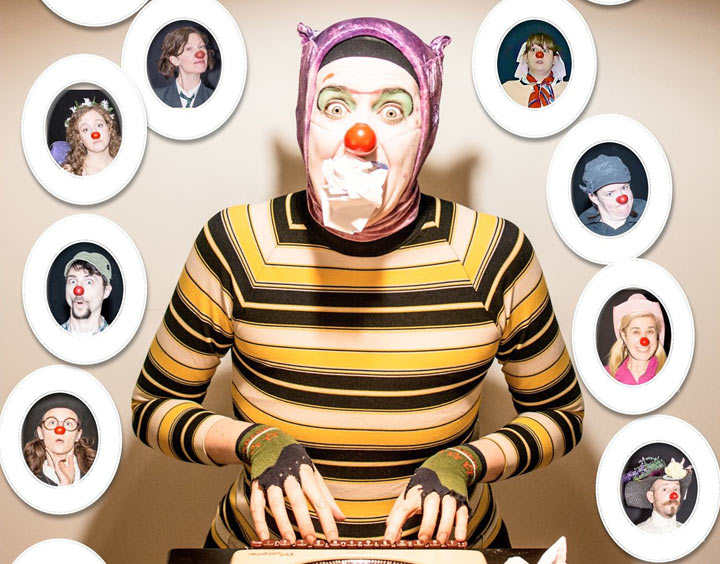 Helen Donnelly writer and performer in “As the Foo Turns” at the Toronto Festival of Clowns.