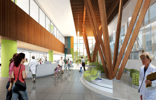 Rendering of the future main lobby.