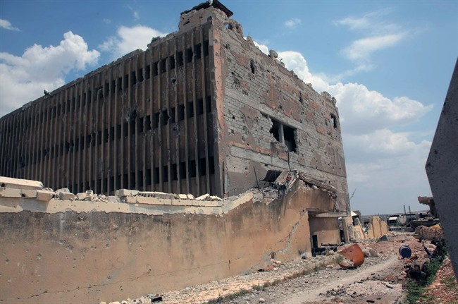 In this photo released by the Syrian official news agency SANA, a general view shows Aleppo prison in Aleppo, Syria.