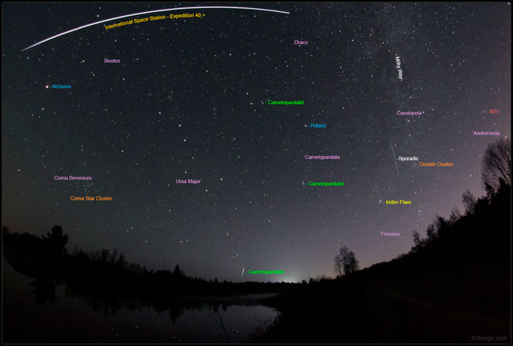 There was lots to see during the Camelopardalids.