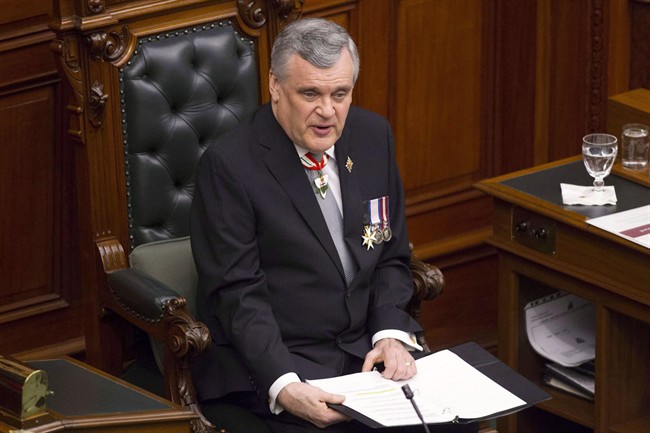 Lieutenant Governor David Onley is pictured in Toronto on February 19, 2013, THE CANADIAN PRESS/Chris Young.