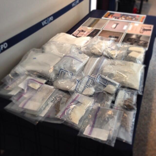 Some of the drugs seized in the case.
