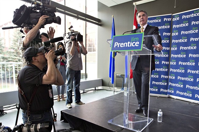 Former federal cabinet minister Jim Prentice officially launches his campaign for the Alberta Progressive Conservative leadership in Edmonton on Wednesday, May 21, 2014. 