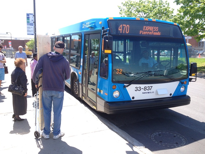 At the bus terminal in Fairview, Pointe-Claire on May 21, 2014.