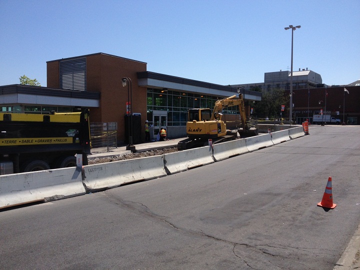 At the bus terminal in Fairview, Pointe-Claire on May 21, 2014.