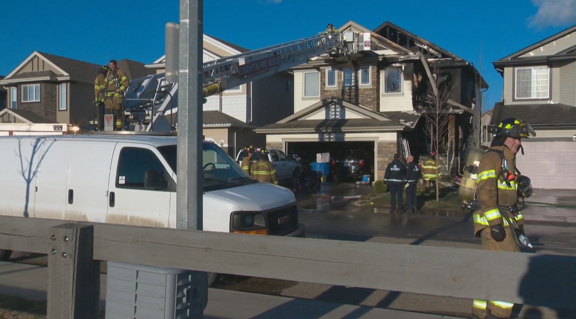 A fire in north Edmonton caused $500,000 to two homes Tuesday evening.