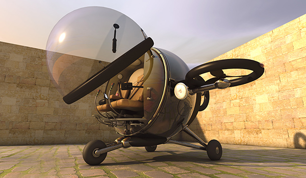 Fly citycopter lets urban commuters fly to work.