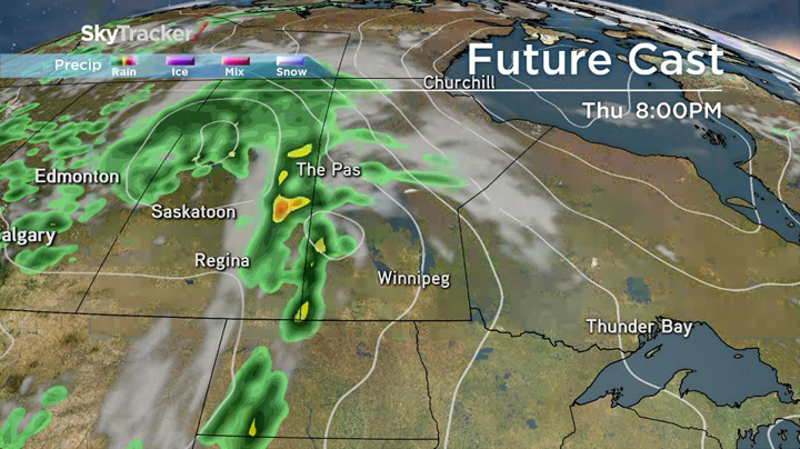 Western Manitoba could see extreme weather Thursday night.