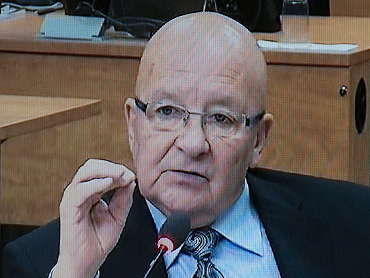 Guy Chevrette testifies before the Charbonneau Commission in Montreal, Thursday, May 8, 2014.