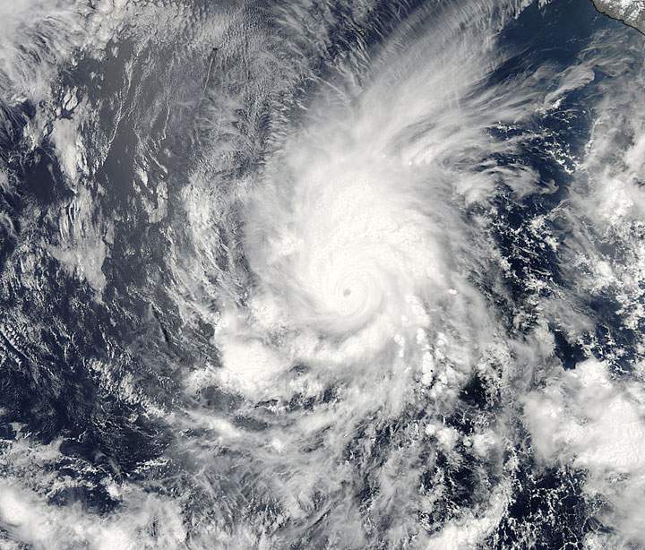 Hurricane Amanda seen on May 25 from NASA's Aqua satellite.