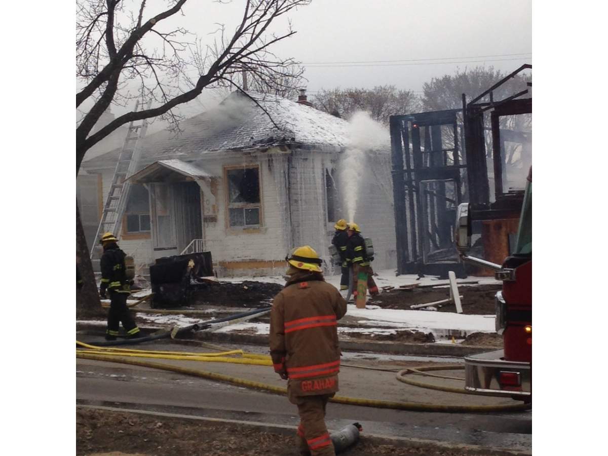 Firefighters used fire retardant foam to help put out the blaze.
