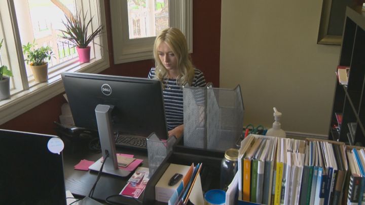 Jenny Scrivens, wife of Edmonton Oilers' goaltender Ben Scrivens.