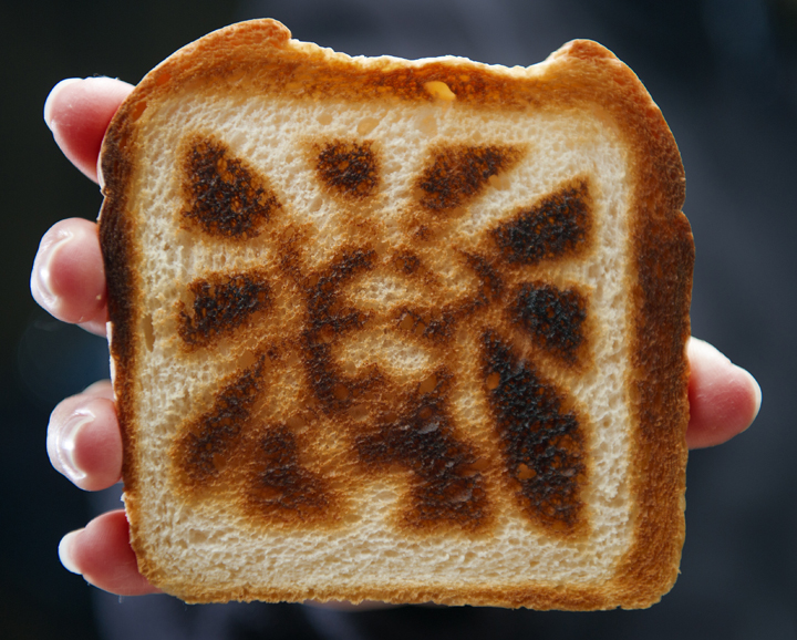 Jesus in toast