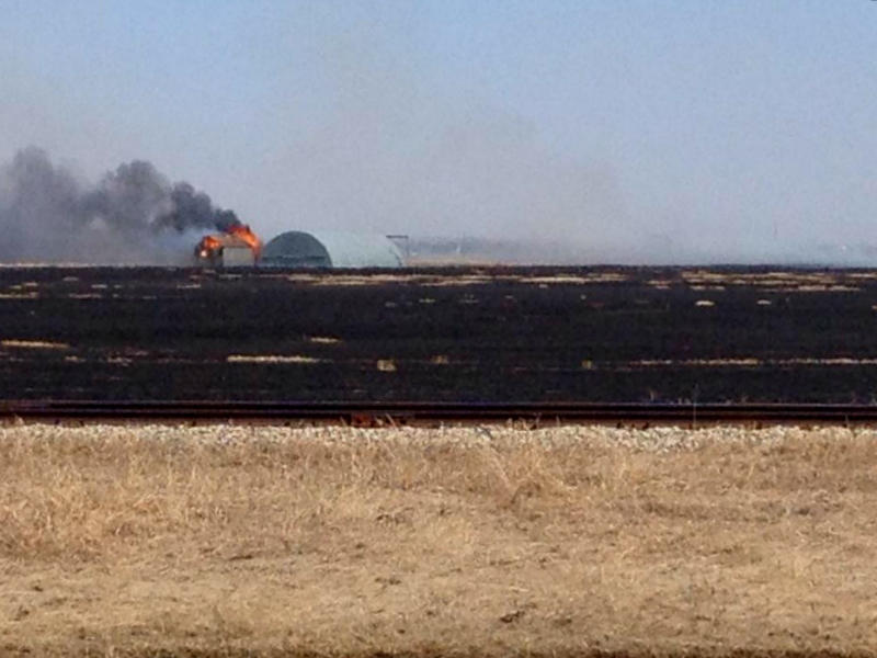 Emergency crews responded to a a large grass fire near the hamlet of Kronau, SK early Friday afternoon.