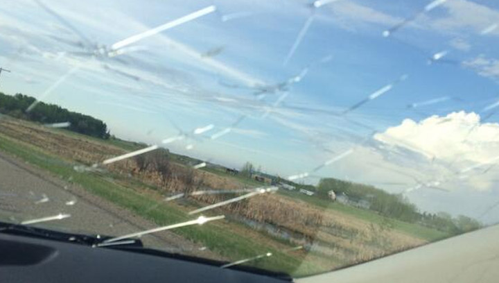 hail damage on windshield