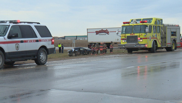 Two people are dead after a crash just after 12 p.m. at the intersection of Highway 16 and Marquis Drive.