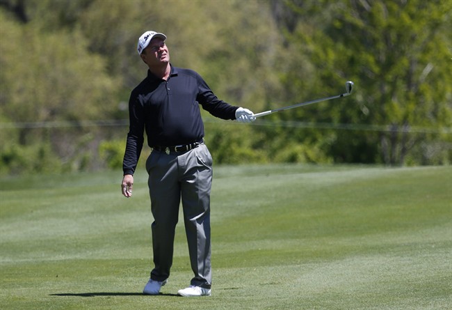 Joe Durant, pictured in 2014, eagled the par-5 18th for a 7-under 63 and a one-stroke lead over Miguel Angel Jimenez on Saturday in the PGA Tour Champion's Shaw Charity Classic.