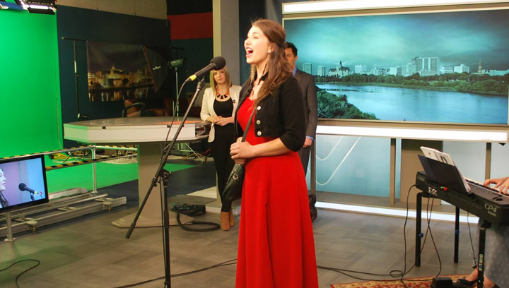 The beautiful voice of Madison McLean filled our studio as she did a preview of Jesus Christ Superstar!