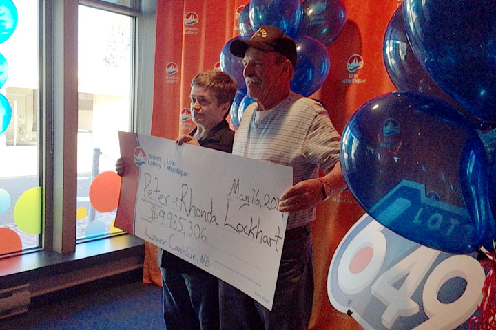 A New Brunswick couple has claimed the $9.9 million prize from Wednesday's Lotto 6-49 draw.