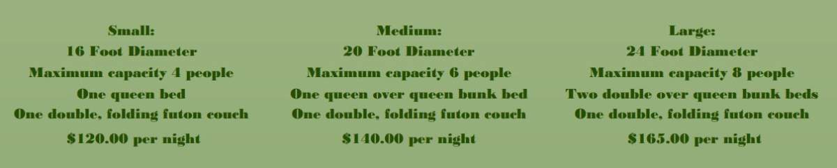 Comfort Camping options in Pigeon Lake.