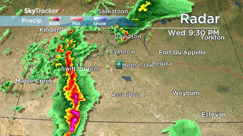 Our radar is showing some severe storm activity in the province.
