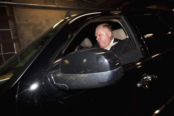 Rob Ford pictured here in his black Cadillac Escalade
