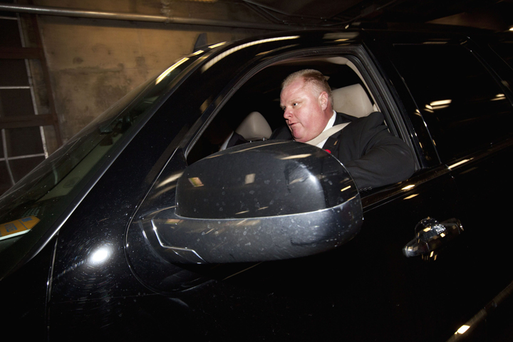 Rob Ford pictured here in his black Cadillac Escalade