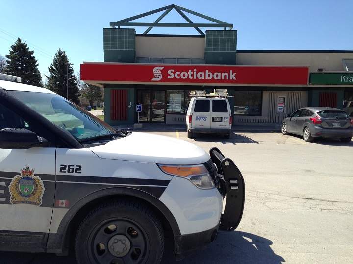 This Scotiabank on Roblin Boulevard in Winnipeg was robbed on Thursday.