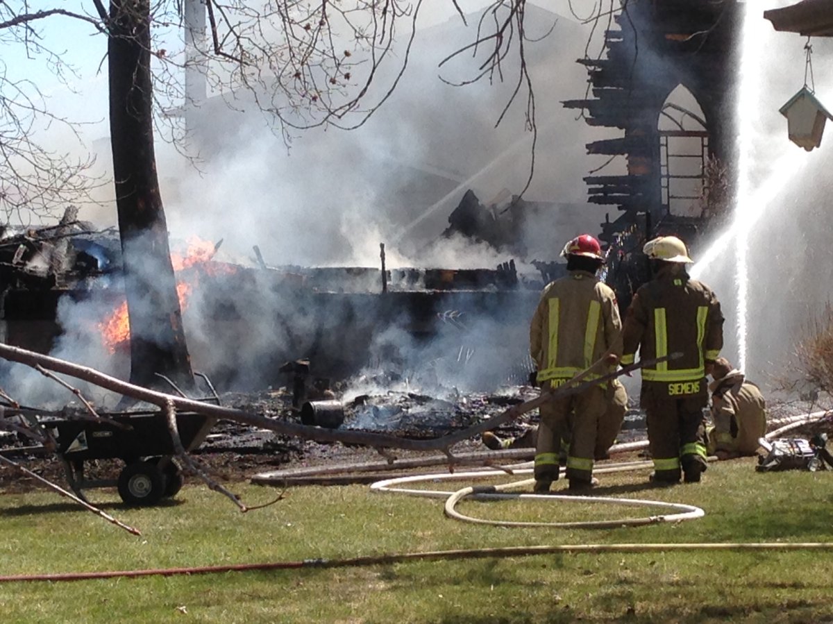 110-year old United Church in Starbuck destroyed by blaze. May 16, 2014.