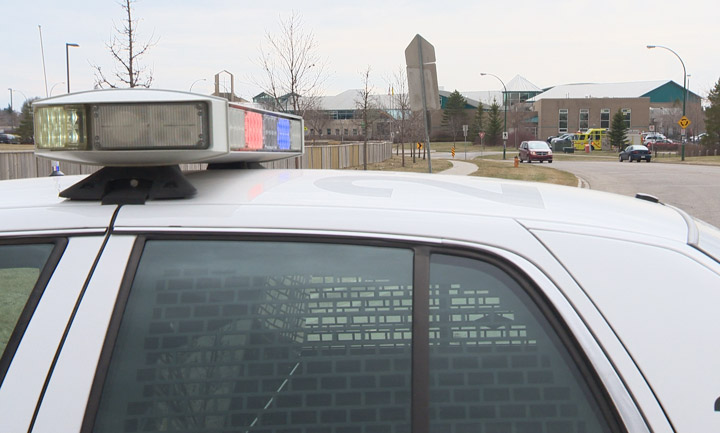 Saskatoon police searched an evacuated high school for explosives on Friday.