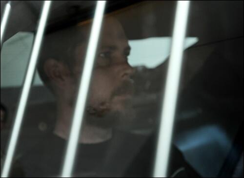 Shooting suspect Kevin Addison arrives at the Nanaimo courthouse.